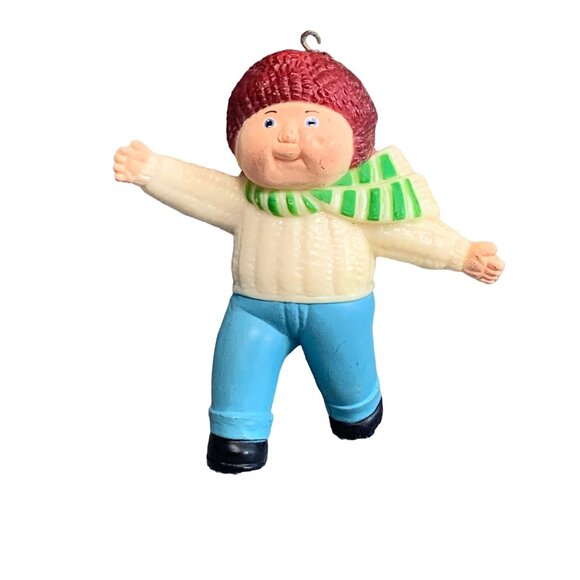 Vintage 1983 Cabbage Patch Kid Ice Skating Boy Ornament PVC 4" - Picture 1 of 5